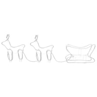 decoration noel exterieur renne traineau 576 led multicolores ip44 225x46x47 cm 7 45tx | jardinna