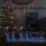 decoration noel exterieur renne traineau 576 led multicolores ip44 225x46x47 cm default title 63kl | jardinna