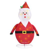 decoration noel figurine pere noel led tissu luxe 120 led rouge 2 | jardinna