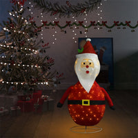 decoration noel figurine pere noel led tissu luxe 120 led rouge 3 | jardinna