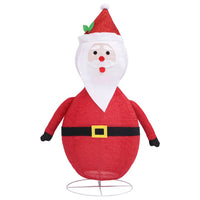 decoration noel figurine pere noel led tissu luxe 120 led rouge 5 | jardinna