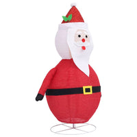 decoration noel figurine pere noel led tissu luxe 120 led rouge 6 | jardinna