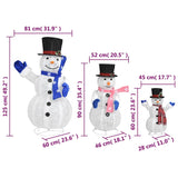 decoration noel figurines bonhomme neige led 270 led 81x60x125 cm 7 | jardinna