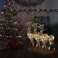 decoration noel lumineuse renne acrylique 3 pcs 140 led 70x41x120 cm 3 70 x 41 x 120 cm 1 | jardinna