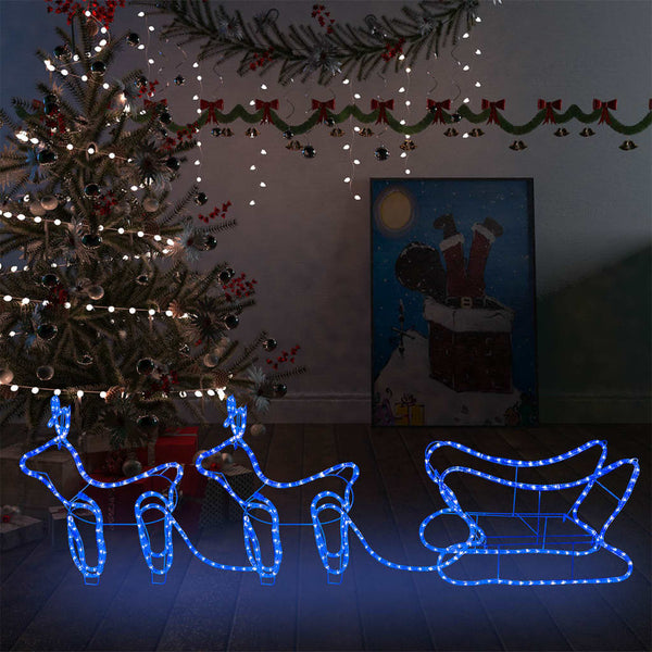 decoration noel lumineuse traineau noel eclaire 576 led 24x485x35 cm default title 1 | jardinna