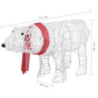 decoration noel ours lumineux 45 led 71x20x38 cm acrylique 9 | jardinna