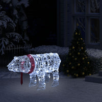 decoration noel ours lumineux 45 led 71x20x38 cm acrylique default title 1 | jardinna