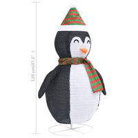 decoration noel pingouin a led tissu luxe 120 cm 10 | jardinna