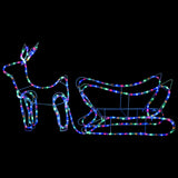 decoration noel traineau lumineux exterieur 252 led multicolores 225x46x47 cm 4 | jardinna