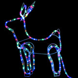 decoration noel traineau lumineux exterieur 252 led multicolores 225x46x47 cm 5 | jardinna