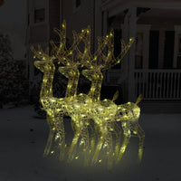 decoration noel traineau lumineux exterieur 3 pcs 120 cm blanc chaud 140 led default title 1 | jardinna