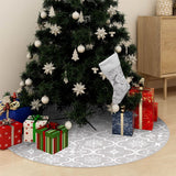 decoration sapin noel luxe chaussette 150 cm tissu blanc 122 cm 1 | jardinna