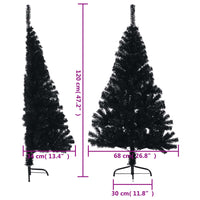 demi sapin noel artificiel 120 cm support pvc 9 | jardinna