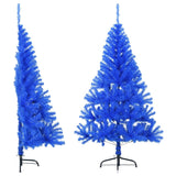 demi sapin noel artificiel 120 cm support pvc bleu 120 x 68 cm 1 | jardinna