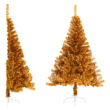 demi sapin noel artificiel 120 cm support pvc dore 120 x 68 cm 1 | jardinna