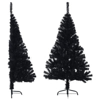 demi sapin noel artificiel 120 cm support pvc noir 120 x 68 cm 1 | jardinna