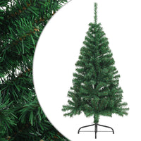 demi sapin noel artificiel 120 cm support pvc vert 120 x 68 cm 1 | jardinna