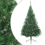 demi sapin noel artificiel 120 cm support pvc vert 180 x 115 cm 1 | jardinna