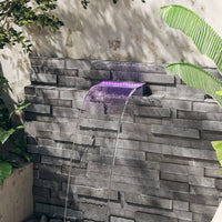 deversoir cascade led materiau durable piscine collection 30 x 21 x 8 cm 1 | jardinna