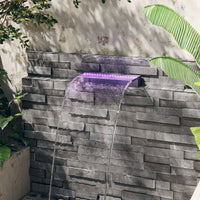 deversoir cascade led materiau durable piscine collection 45 x 21 x 8 cm 1 | jardinna