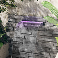 deversoir cascade led materiau durable piscine collection 60 x 21 x 8 cm 1 | jardinna