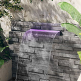 deversoir cascade led materiau durable piscine collection 60 x 21 x 8 cm 1 | jardinna