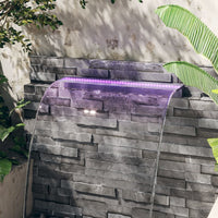 deversoir cascade led materiau durable piscine collection 90 x 21 x 8 cm 1 | jardinna