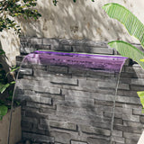 deversoir telecommande led rvb inox durable piscine pro 108 x 21 x 8 cm 1 | jardinna