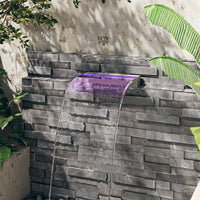 deversoir telecommande led rvb inox durable piscine pro 45 x 21 x 8 cm 1 | jardinna