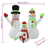 famille bonhommes neige lumineux exterieur 400x190x360 cm 12 | jardinna