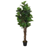 Ficus Lyrata Artificiel Réaliste En PEVA Et Bois