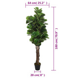 ficus lyrata artificiel realiste peva bois 4 | jardinna