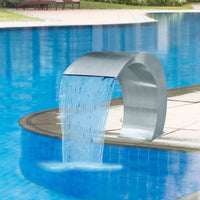 fontaine cascade jardin acier inoxydable sans led | jardinna