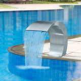 fontaine cascade jardin acier inoxydable sans led | jardinna