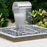 fontaine decorative acier inoxydable led jardin default title | jardinna