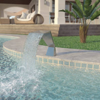 fontaine moderne cascade acier inoxydable elegance 64 x 30 x 52 cm | jardinna