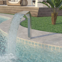 fontaine moderne cascade acier inoxydable harmonie 50 x 30 x 90 cm | jardinna