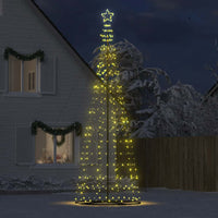 grand sapin noel lumineux conique 1534 led 3 | jardinna