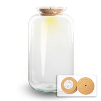 grand vase verre bouchon led drop xl 37 cm 29 cm 99cd | jardinna
