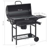 gril a charbon acier 115x85x95 cm noir 10 | jardinna