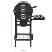 gril a charbon acier 115x85x95 cm noir 11 | jardinna