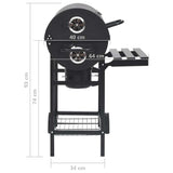 gril a charbon acier 115x85x95 cm noir 11 | jardinna