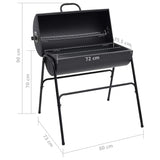 grill exterieur charbon acier 80x95x90 cm noir 8 | jardinna