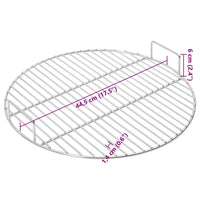 grille barbecue ronde 55 cm acier inoxydable 4 | jardinna