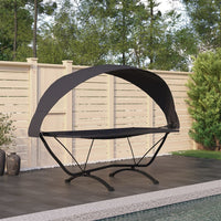 hamac transat suspendu jardin confort design modernes noir | jardinna