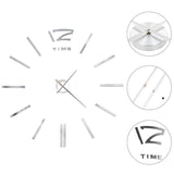 horloge murale design argente haute brillance 1 1 | jardinna