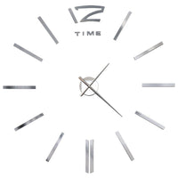 horloge murale design argente haute brillance 2 1 | jardinna