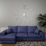 horloge murale design argente haute brillance default title | jardinna