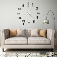 horloge murale design effet 3d noir | jardinna