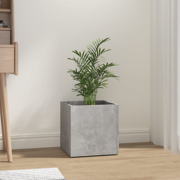 jardiniere 40x40x40 cm bois dingenierie motifs varies gris beton 1 | jardinna